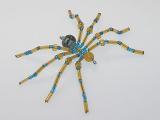 Small 'Gold & Blue' Style Christmas Spider Ornament