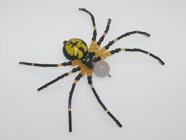 Beaded Spider #225 - Black and Yellow Argiope