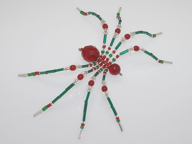 Medium 'Green' Style Christmas Spider Ornament